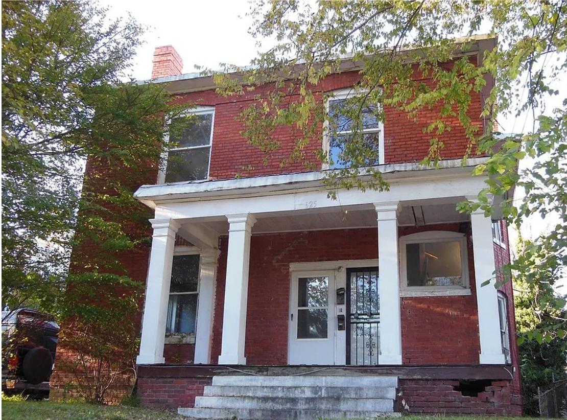 The historic residential property secured by By His Grace Recovery at 625 W. Washington St, Petersburg, VA — currently undergoing renovation